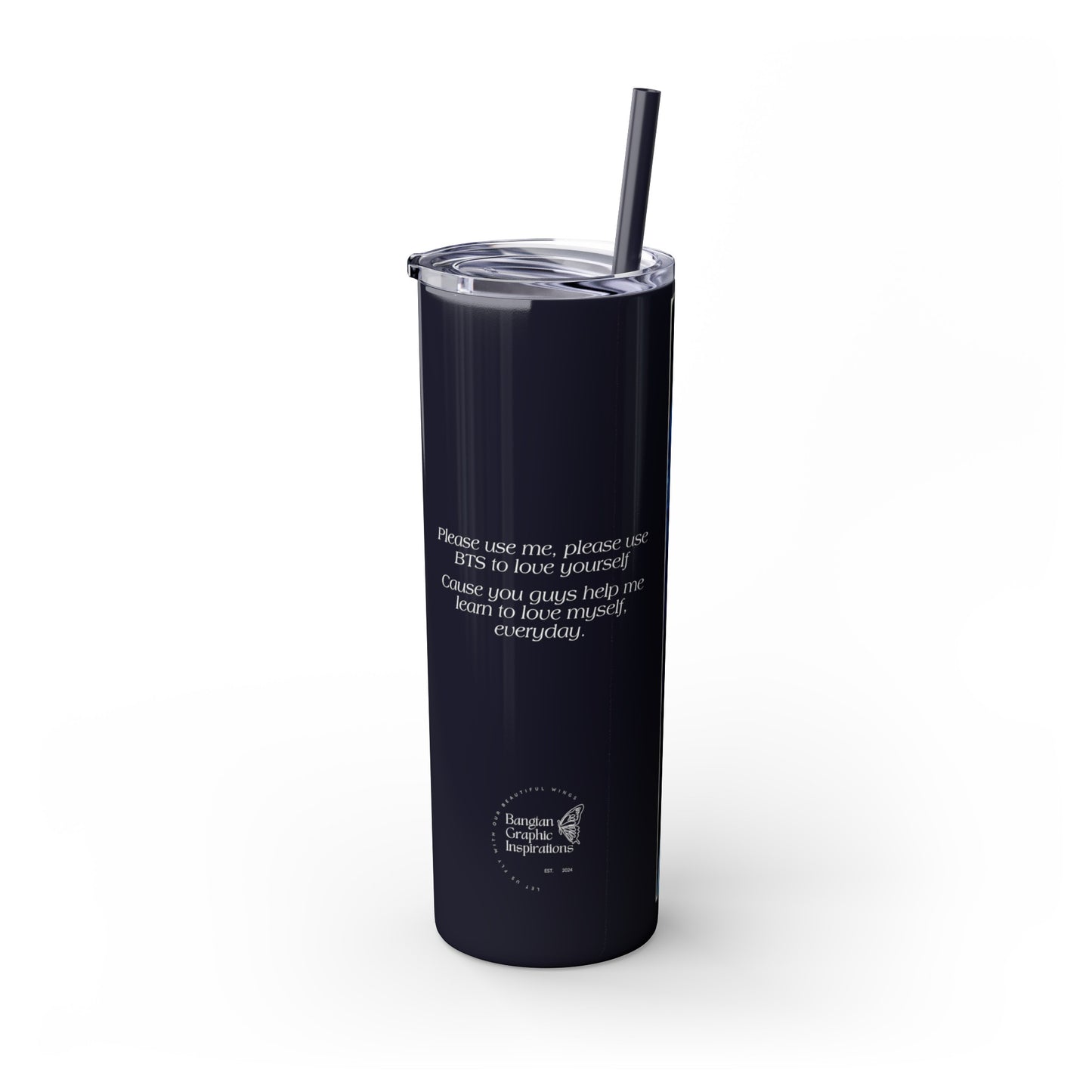 Skinny Tumbler with Straw, 20oz