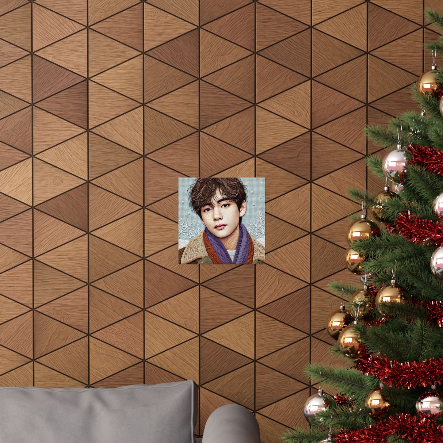 Christmas Taehyung Matte Vertical Posters