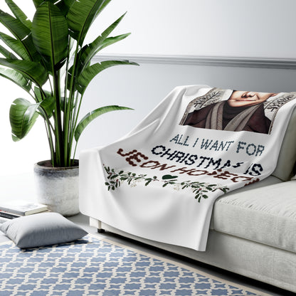 Christmas Jhope Sherpa Fleece Blanket
