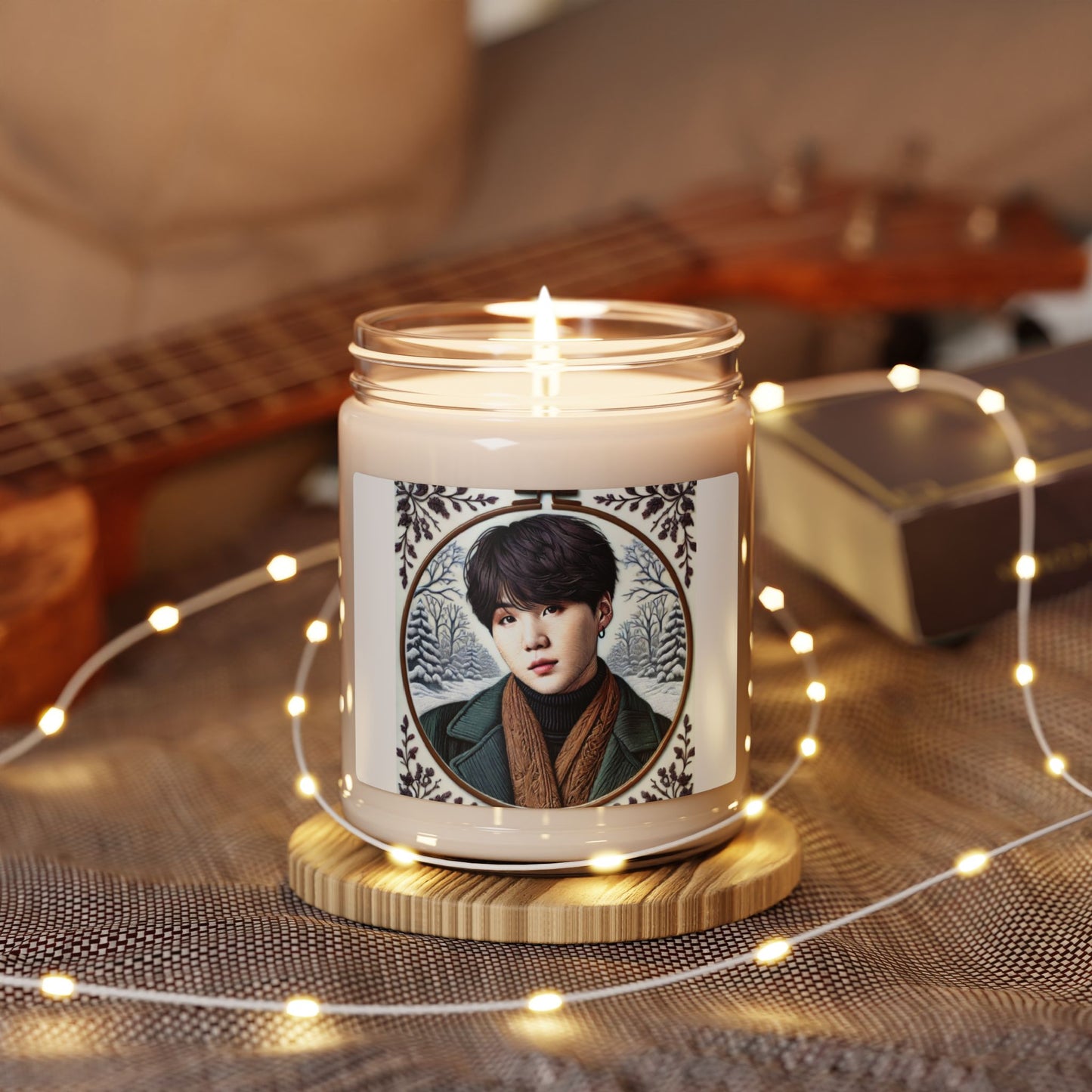 Christmas Yoongi Scented Soy Candle, 9oz