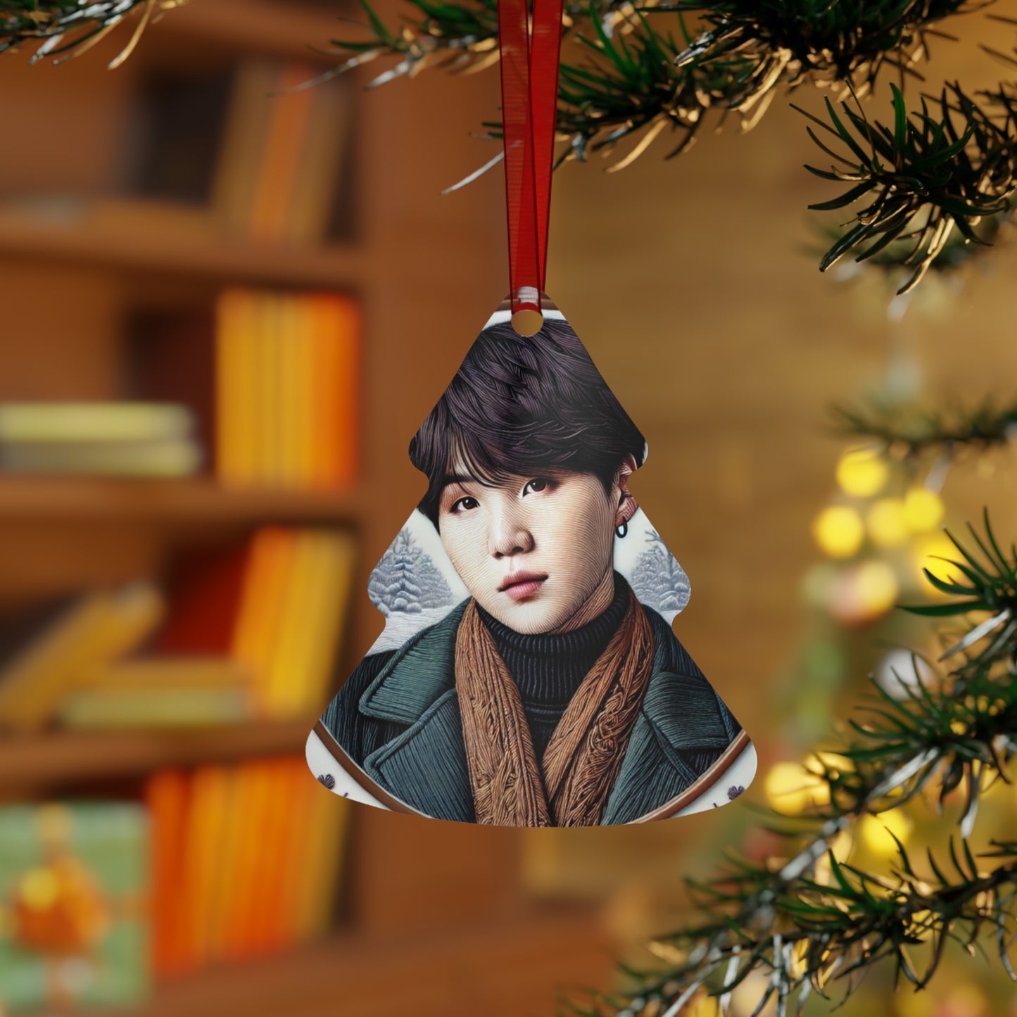 Christmas Yoongi Metal Ornaments