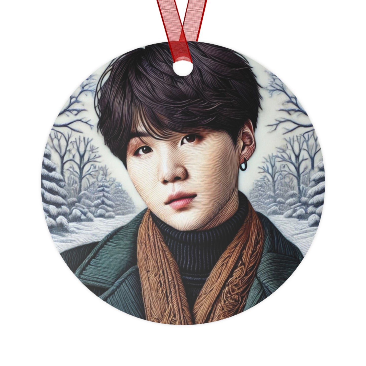 Christmas Yoongi Metal Ornaments