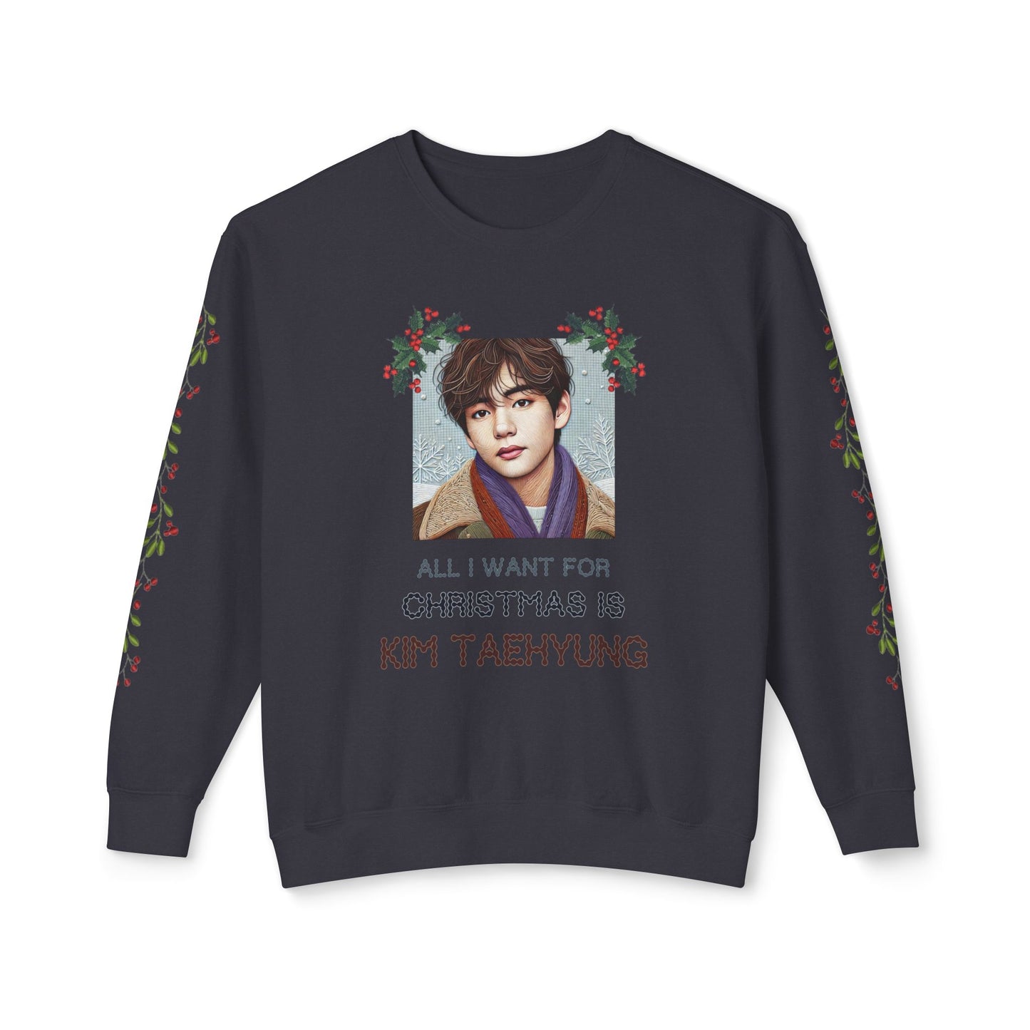 Christmas Taehyung Unisex Lightweight Crewneck Sweatshirt