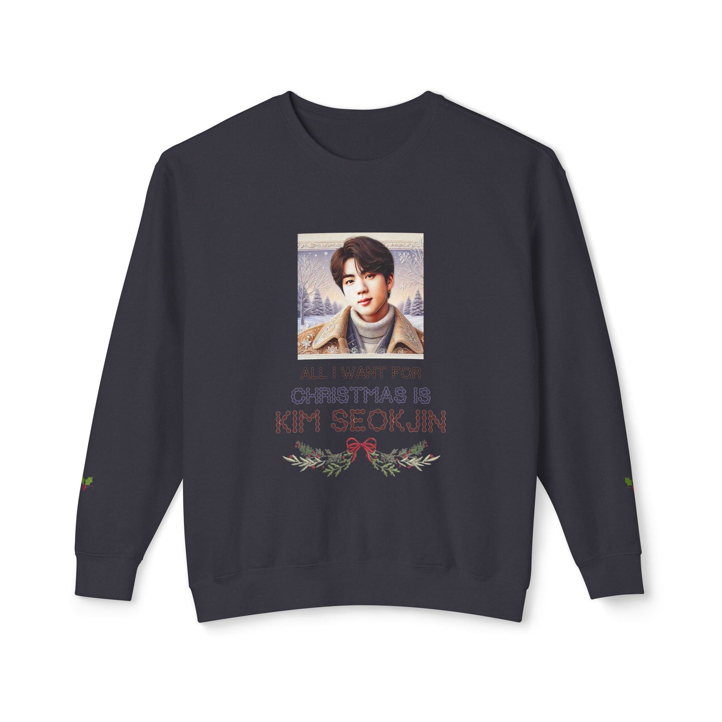 Christmas Jin Unisex Lightweight Crewneck Sweatshirt