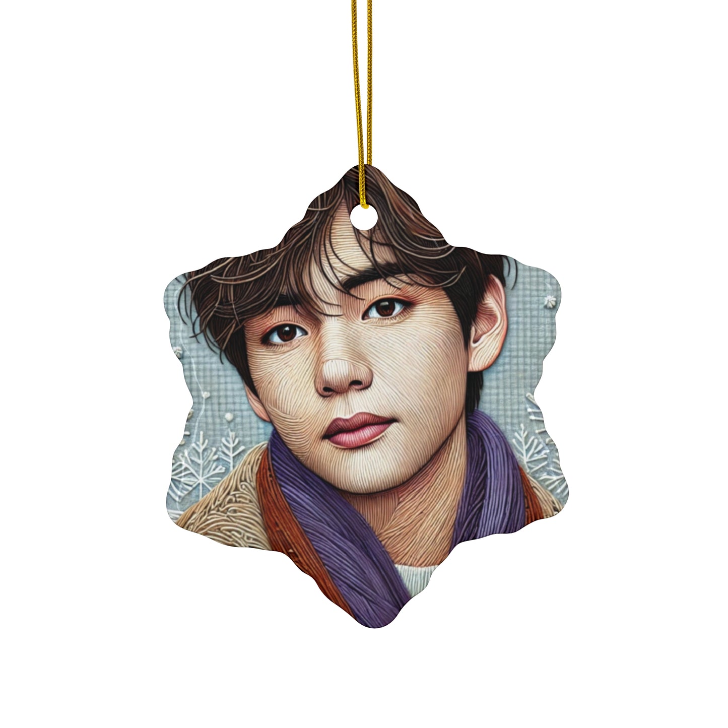 Christmas Taehyung Ceramic Ornament, 4 Shapes