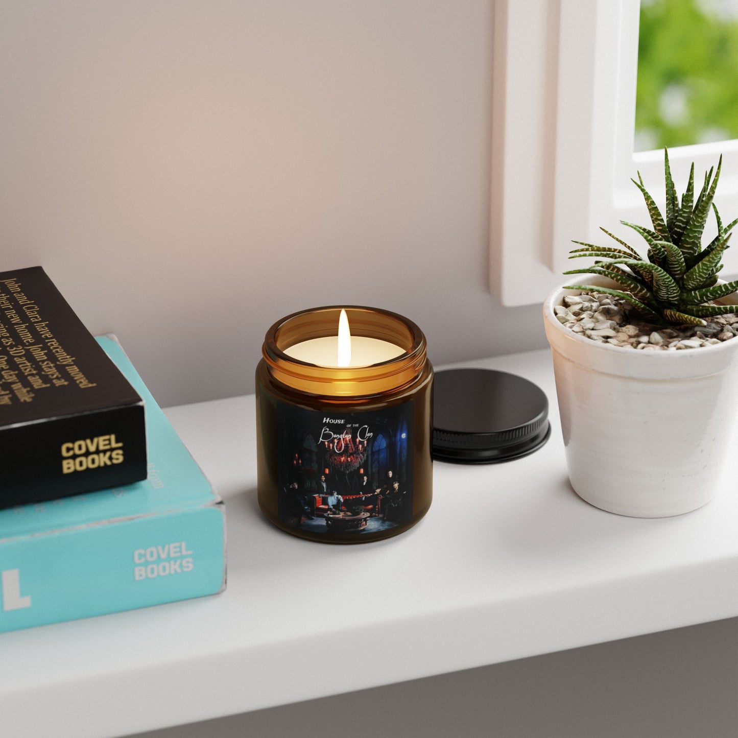 House of the Bangtan Clan Scented Soy Candle (Multi-Size, Amber Jar)