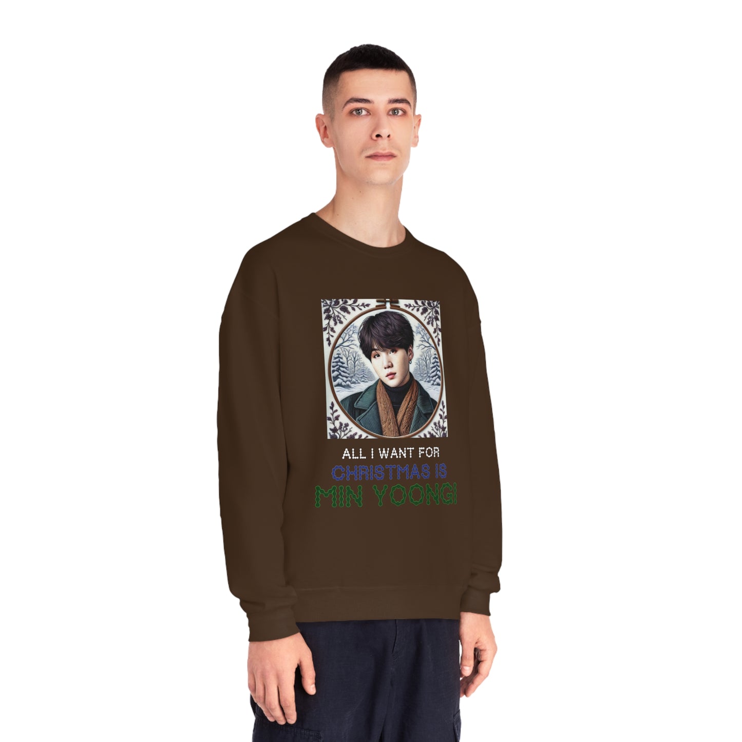 Christmas Yoongi Unisex NuBlend® Crewneck Sweatshirt