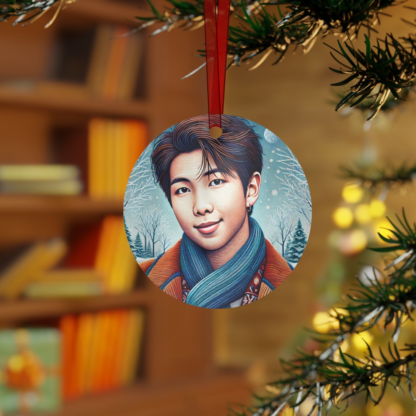 Christmas Namjoon Metal Ornaments