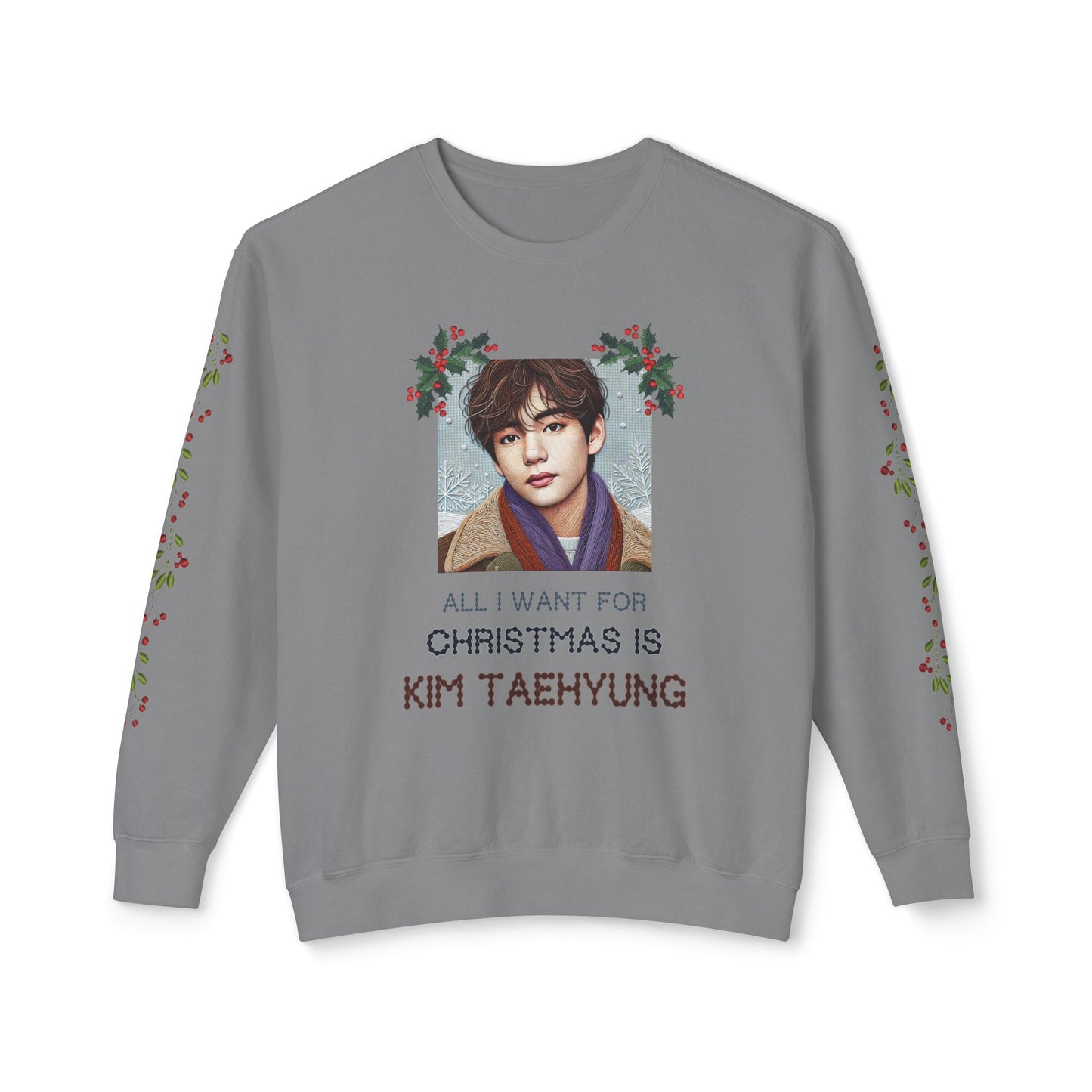 Christmas Taehyung Unisex Lightweight Crewneck Sweatshirt