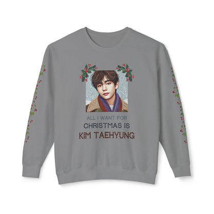 Christmas Taehyung Unisex Lightweight Crewneck Sweatshirt