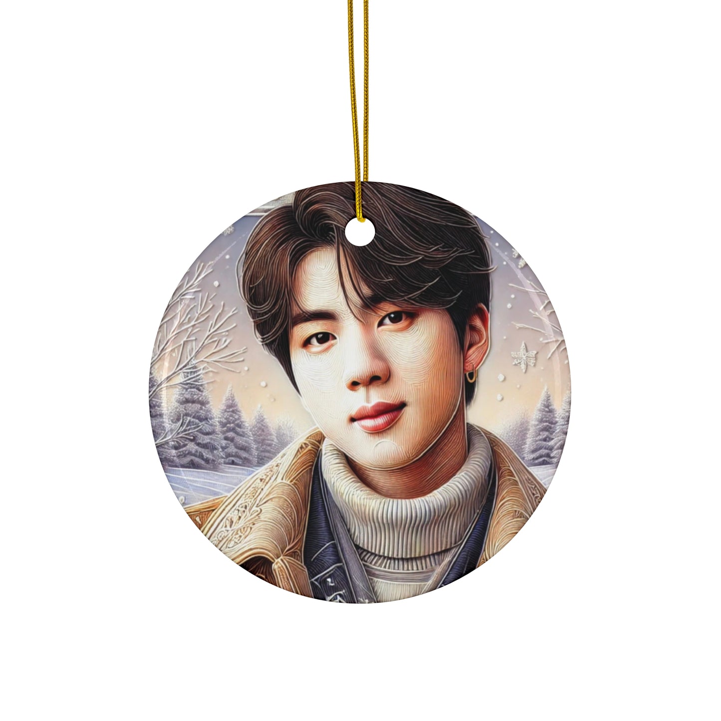 Christmas Jin Ceramic Ornament, 4 Shapes