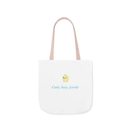 Cutie, Sexy, Lovely Canvas Tote Bag, 5-Color Straps