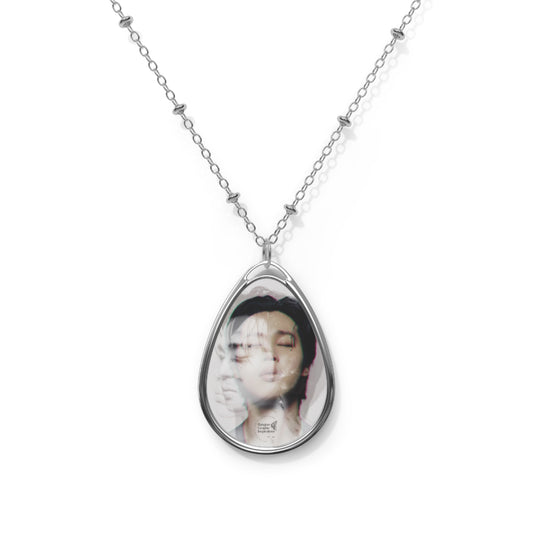 Jimin Graphic Oval Necklace