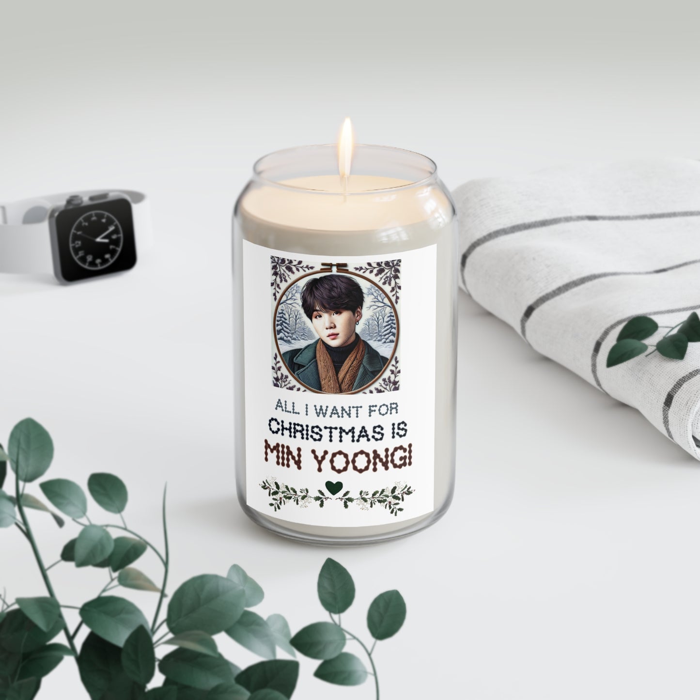 Christmas Yoongi Scented Candle, 13.75oz