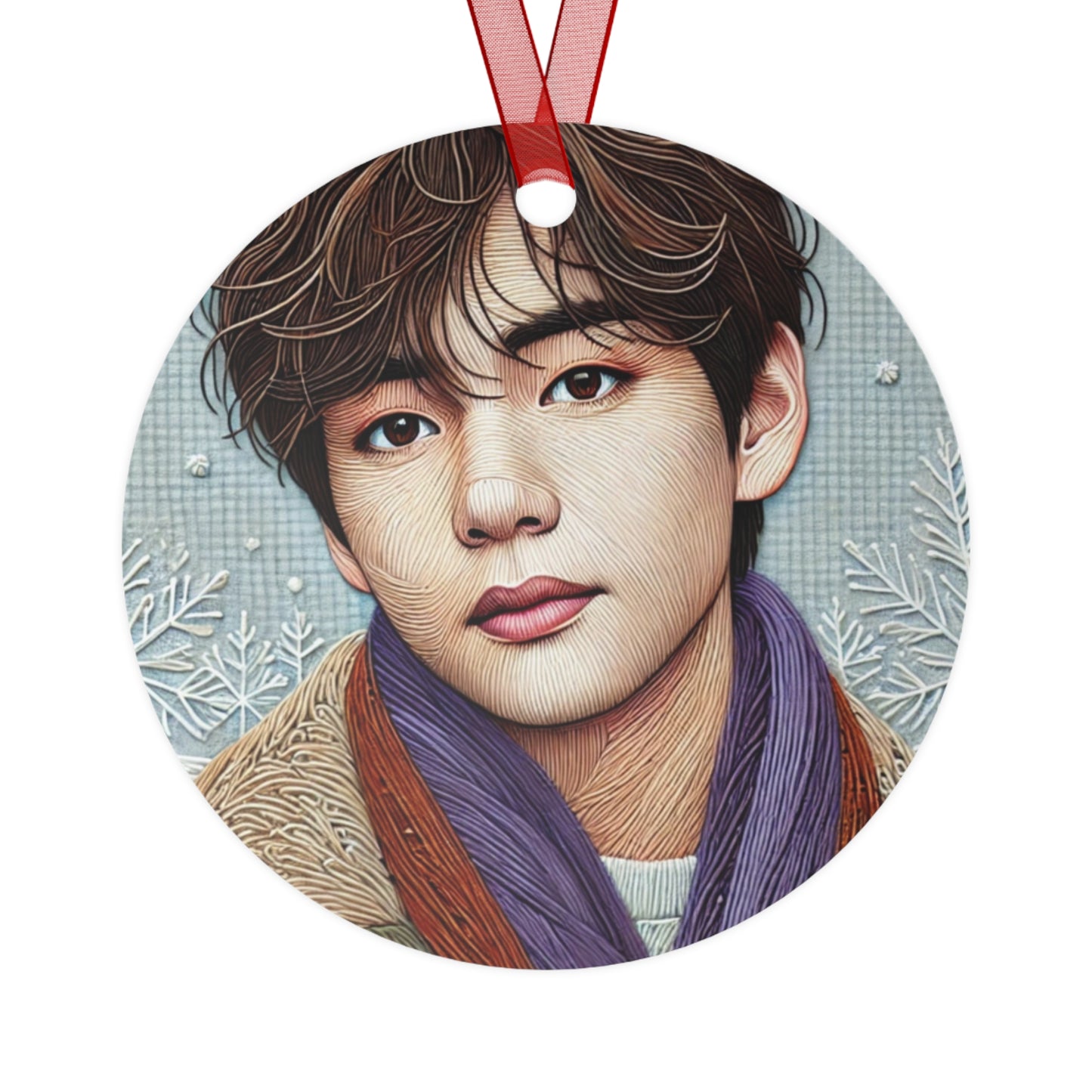 Christmas Taehyung Metal Ornaments