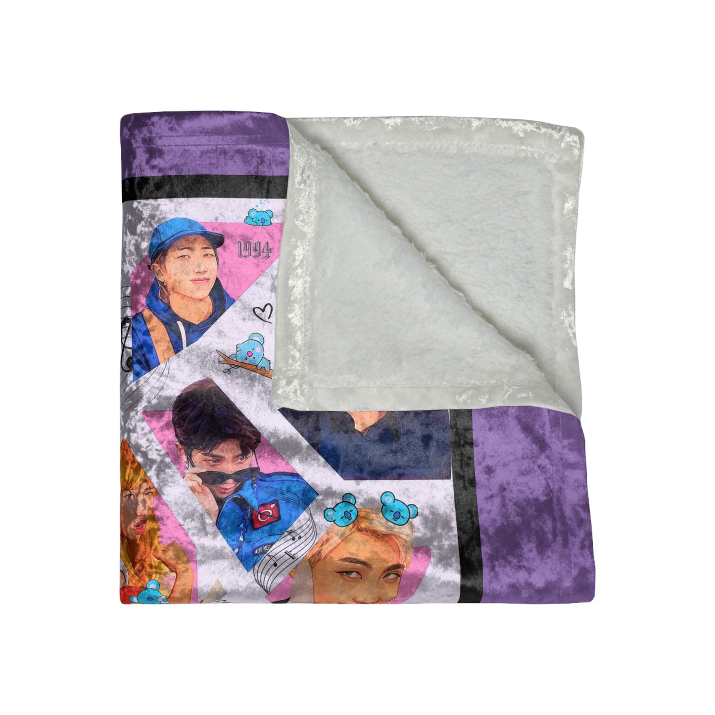 Namjooning Graphic Crushed Velvet Blanket