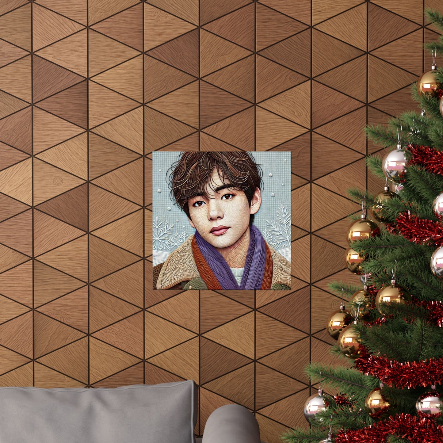 Christmas Taehyung Matte Vertical Posters