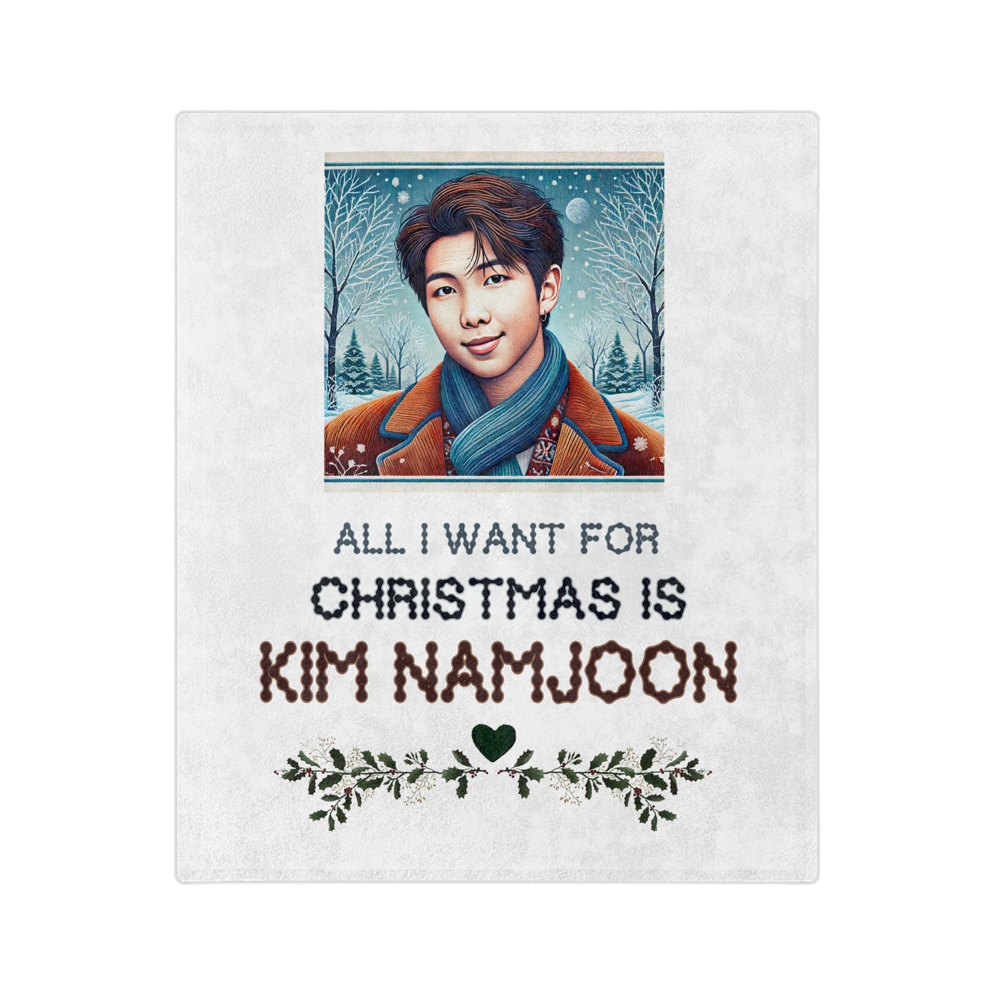 Christmas Namjoon Velveteen Microfiber Blanket