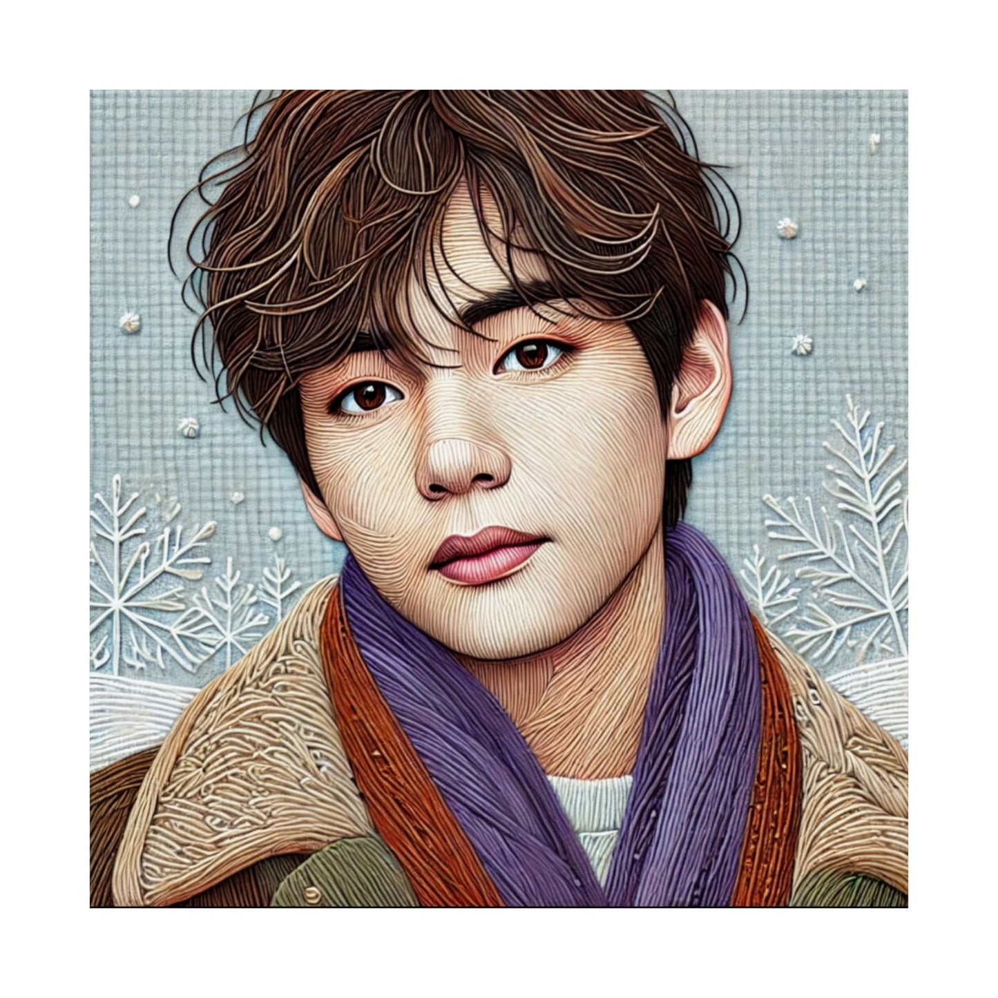 Christmas Taehyung Matte Vertical Posters