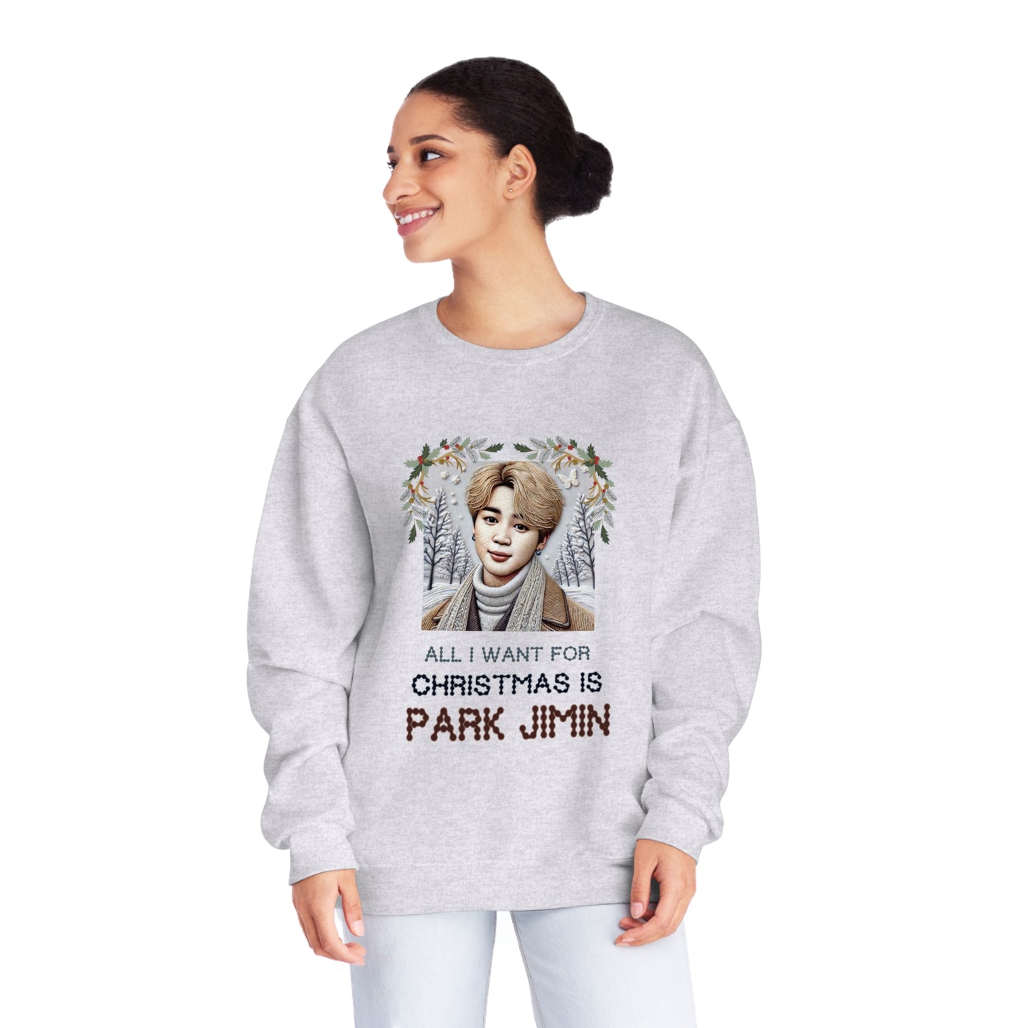 Christmas Jimin Unisex NuBlend® Crewneck Sweatshirt