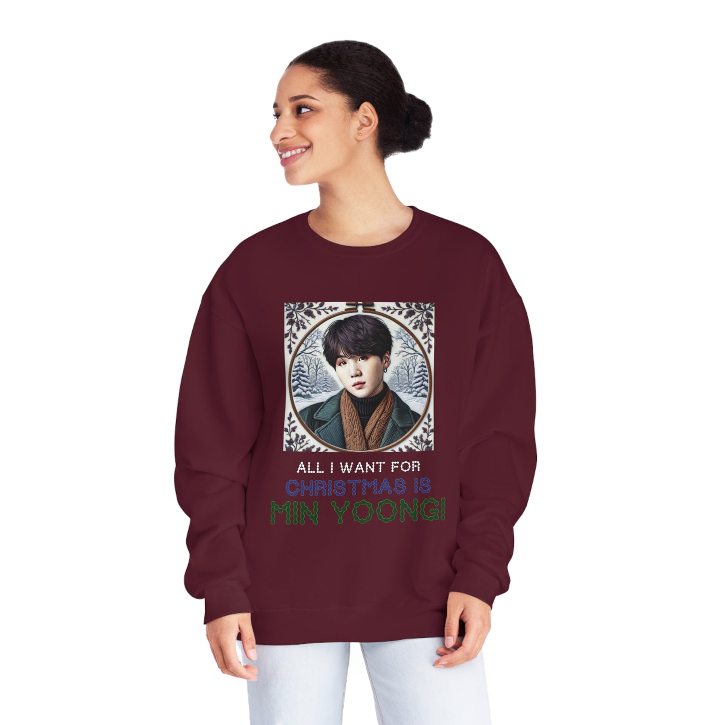 Christmas Yoongi Unisex NuBlend® Crewneck Sweatshirt