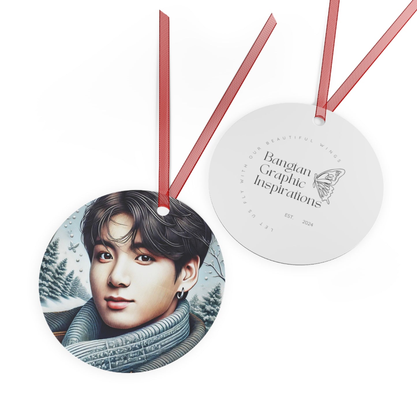 Christmas Jungkook Metal Ornaments