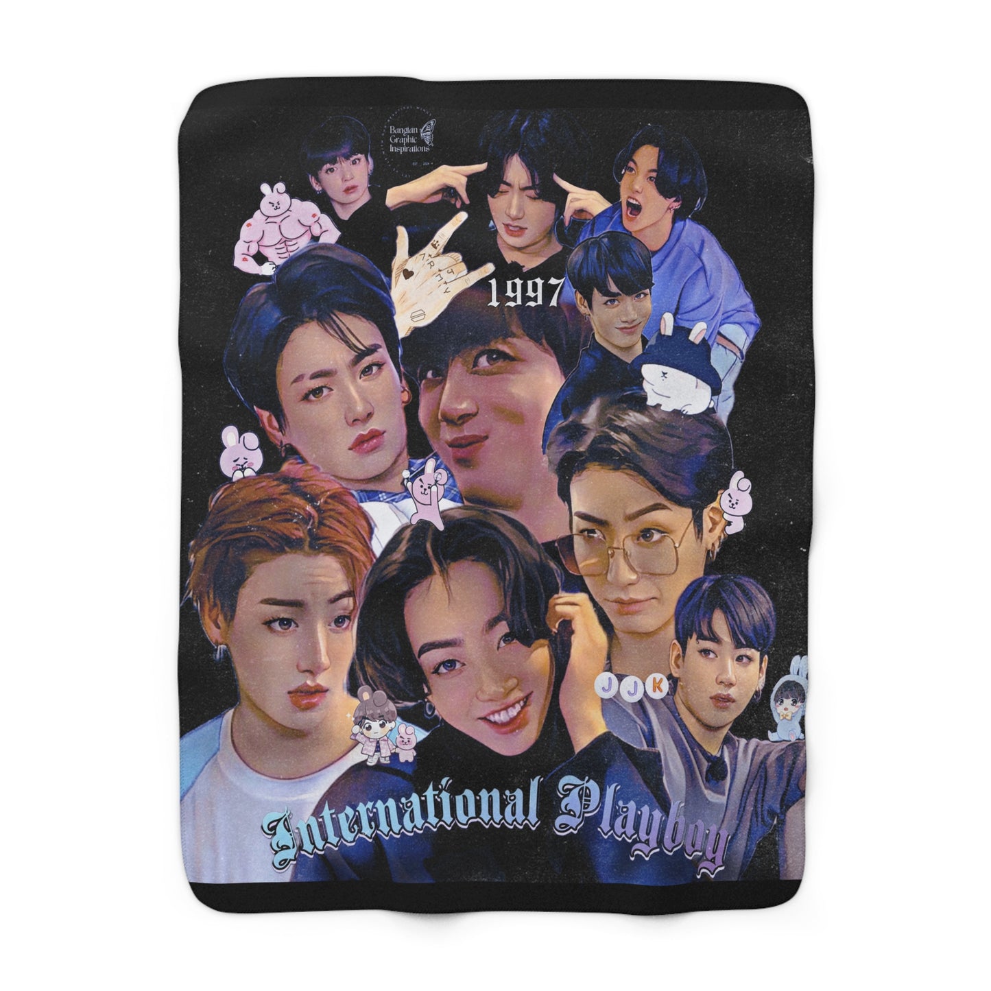 International Playboy Sherpa Fleece Blanket