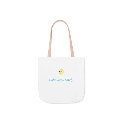 Cutie, Sexy, Lovely Canvas Tote Bag, 5-Color Straps