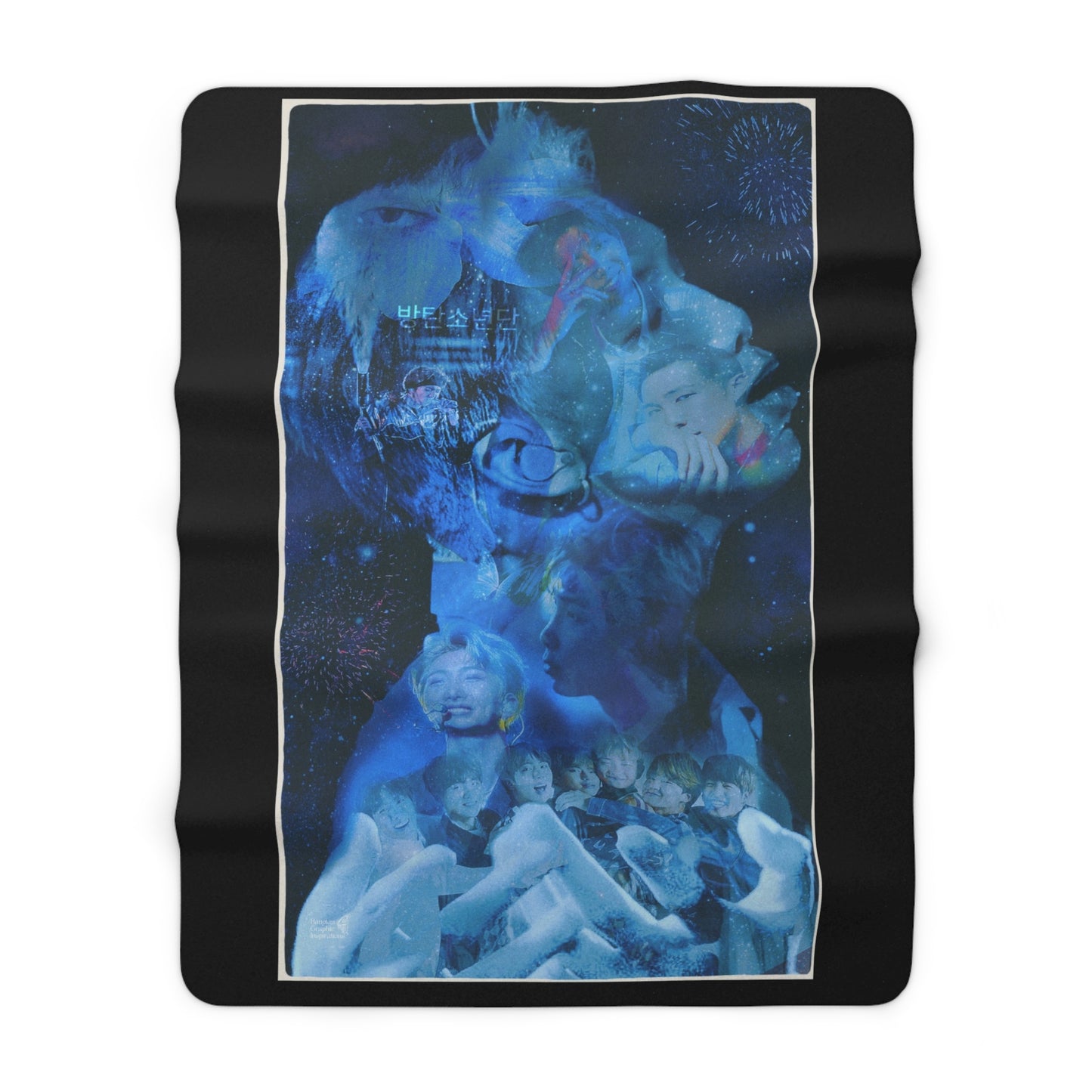 Namjoon Graphic Sherpa Fleece Blanket