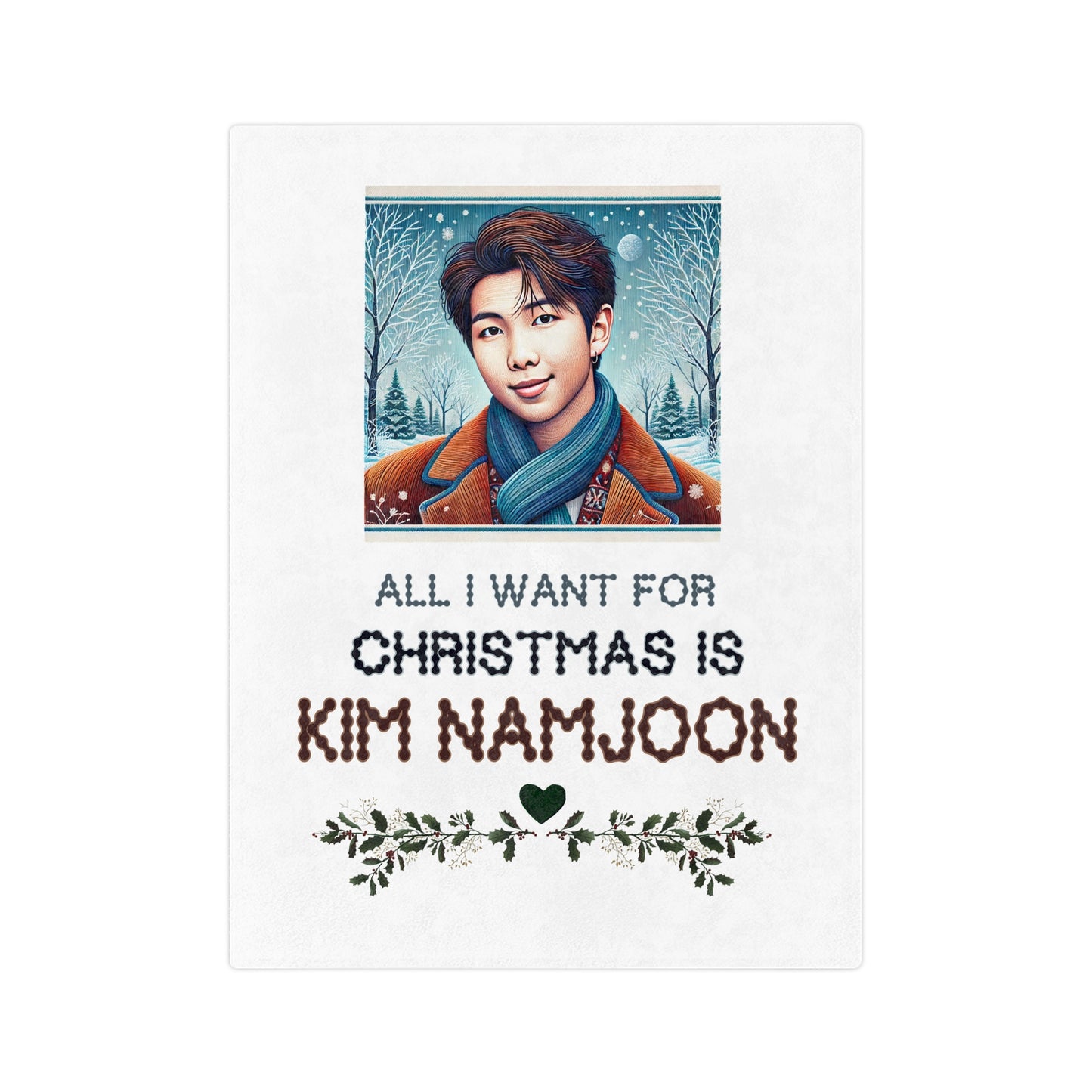 Christmas Namjoon Velveteen Microfiber Blanket