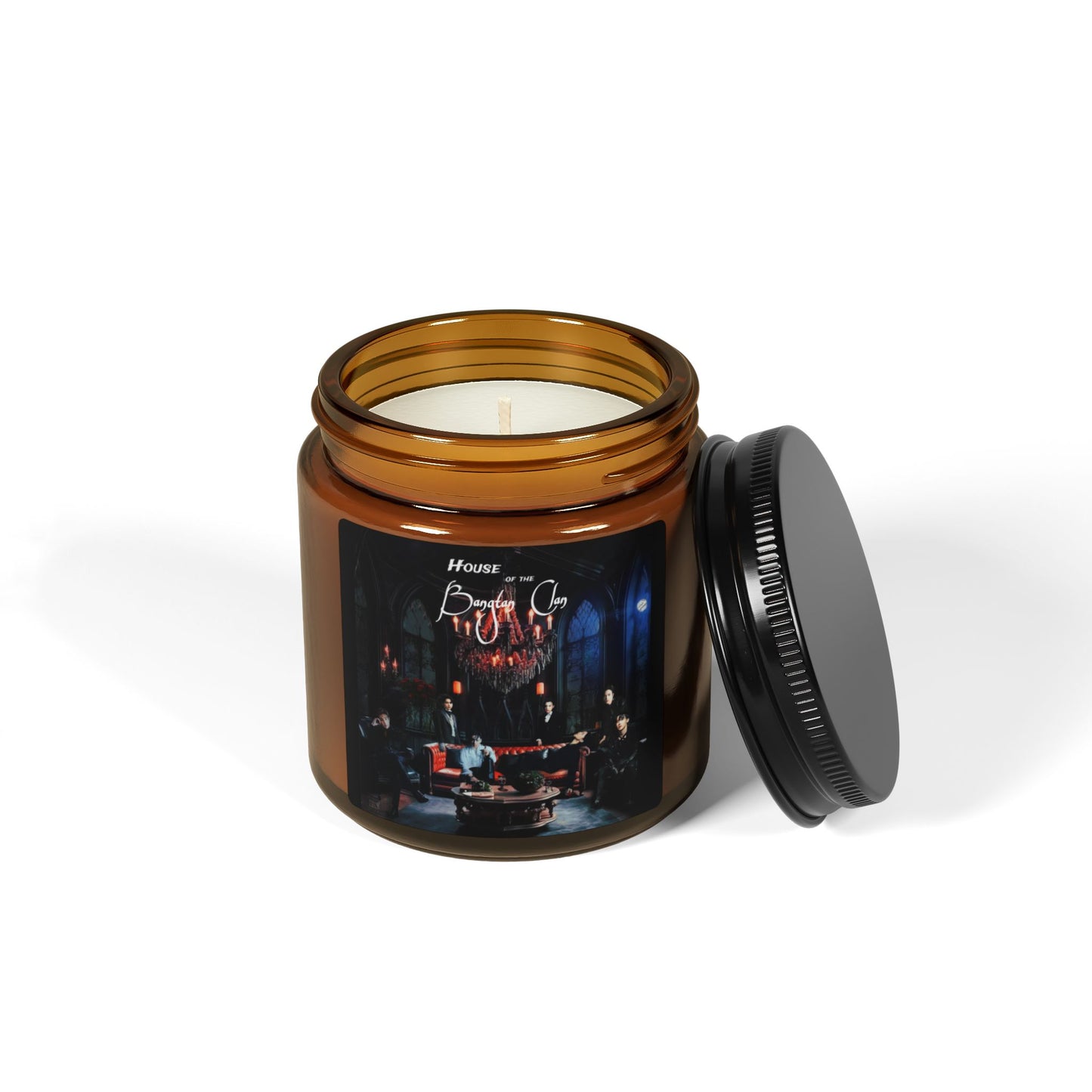 House of the Bangtan Clan Scented Soy Candle (Multi-Size, Amber Jar)