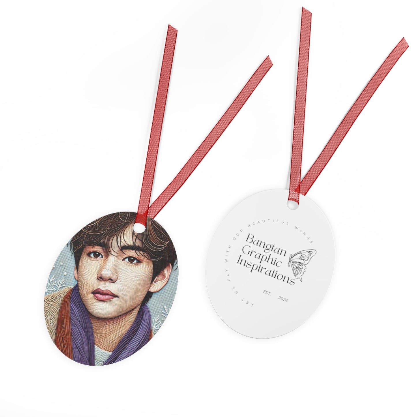 Christmas Taehyung Metal Ornaments