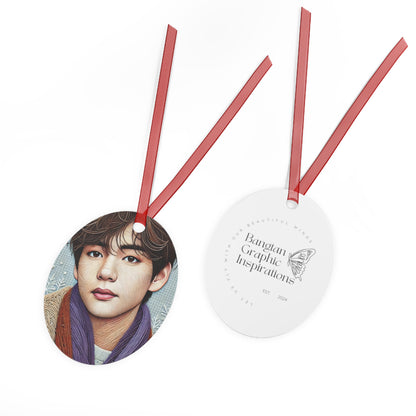 Christmas Taehyung Metal Ornaments