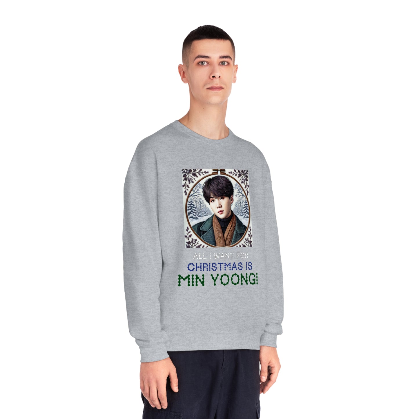 Christmas Yoongi Unisex NuBlend® Crewneck Sweatshirt