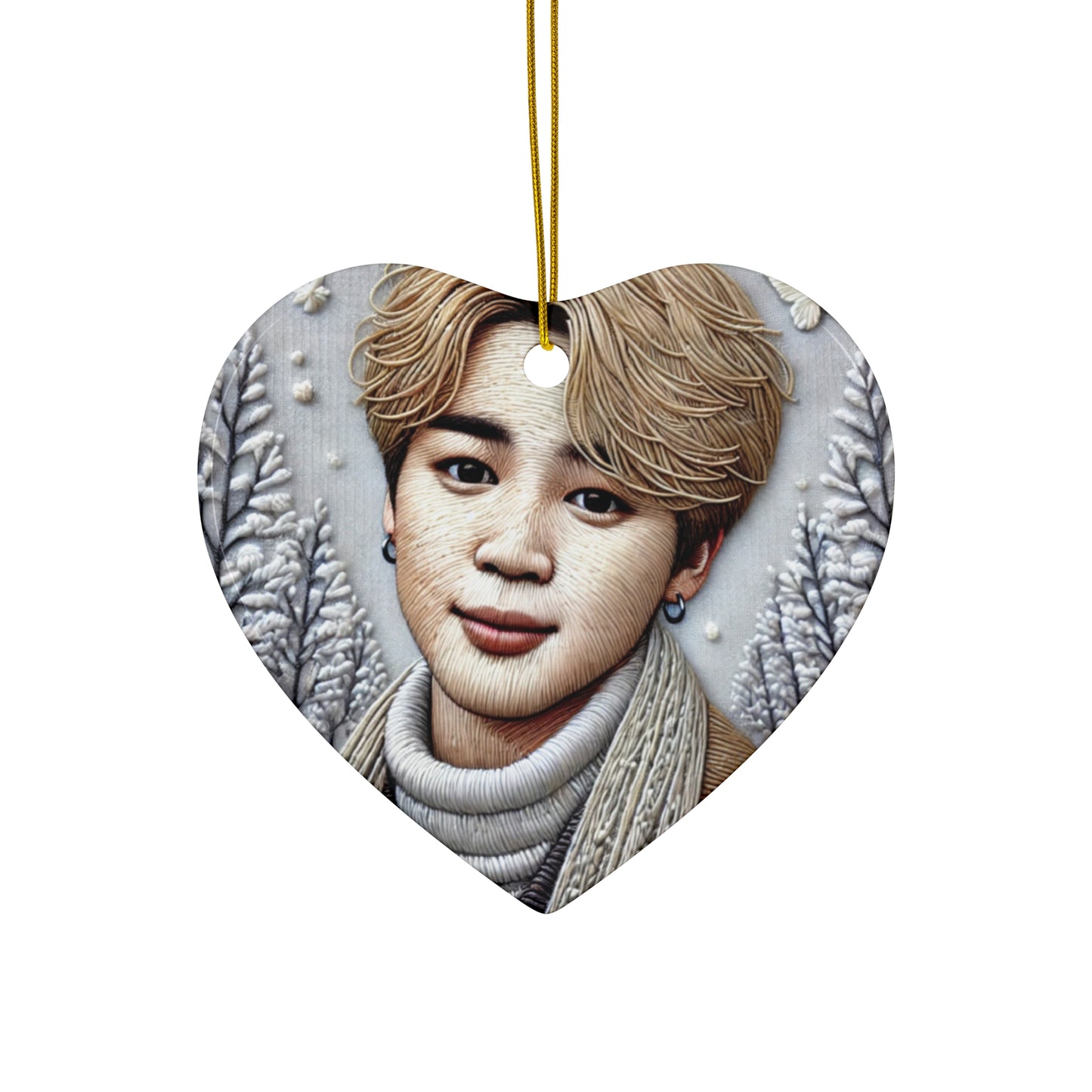 Christmas Jimin Ceramic Ornament, 4 Shapes