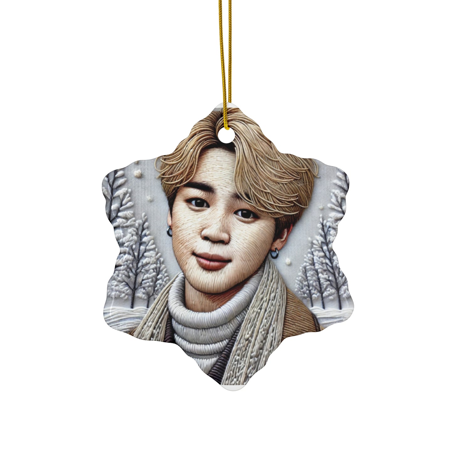 Christmas Jimin Ceramic Ornament, 4 Shapes