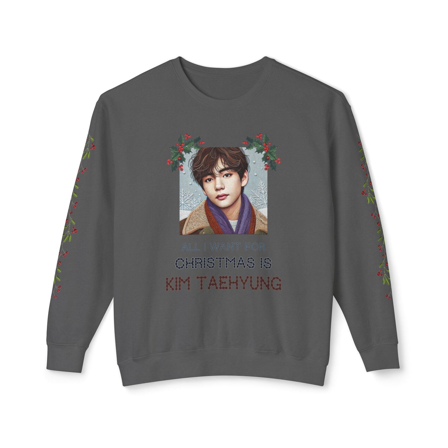 Christmas Taehyung Unisex Lightweight Crewneck Sweatshirt