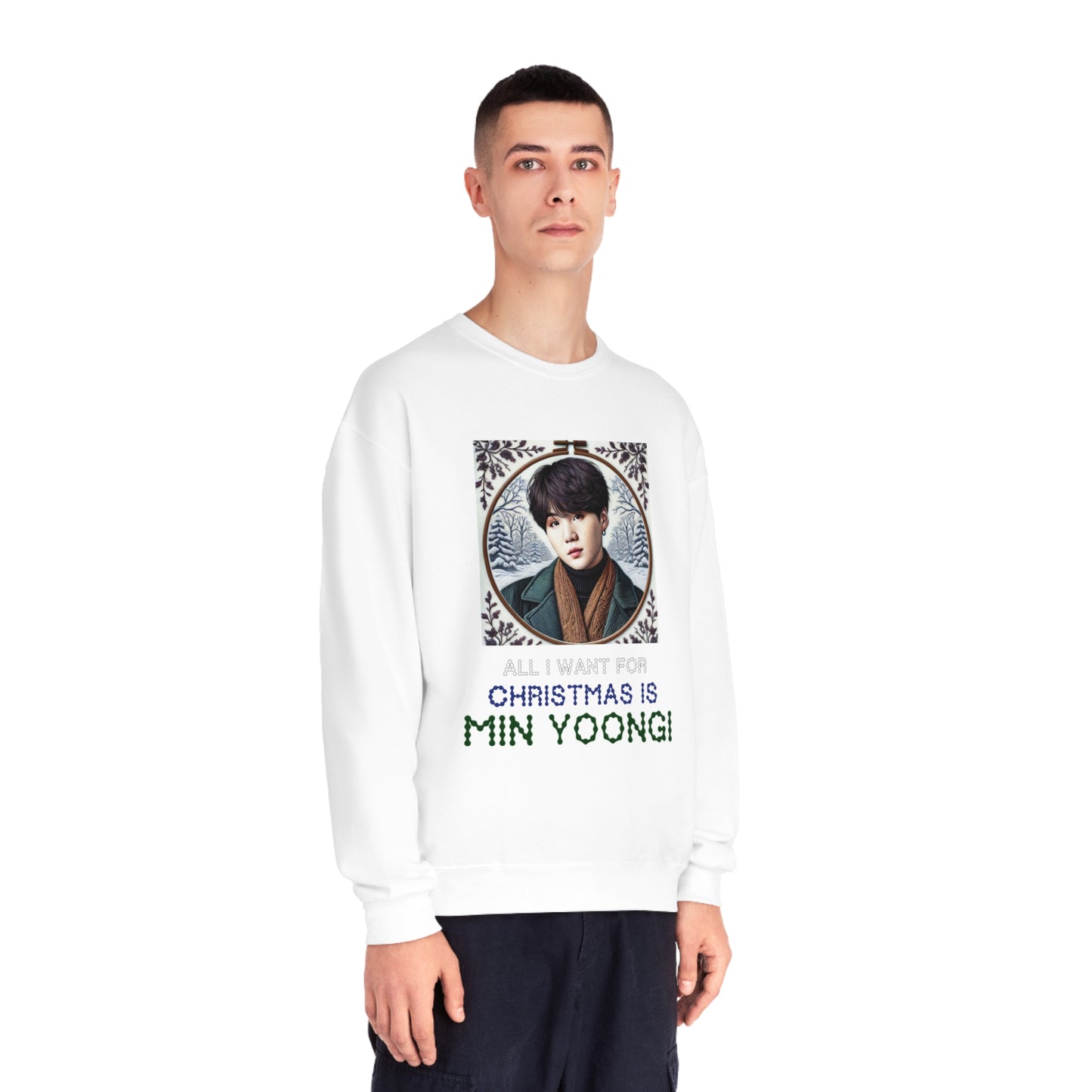 Christmas Yoongi Unisex NuBlend® Crewneck Sweatshirt