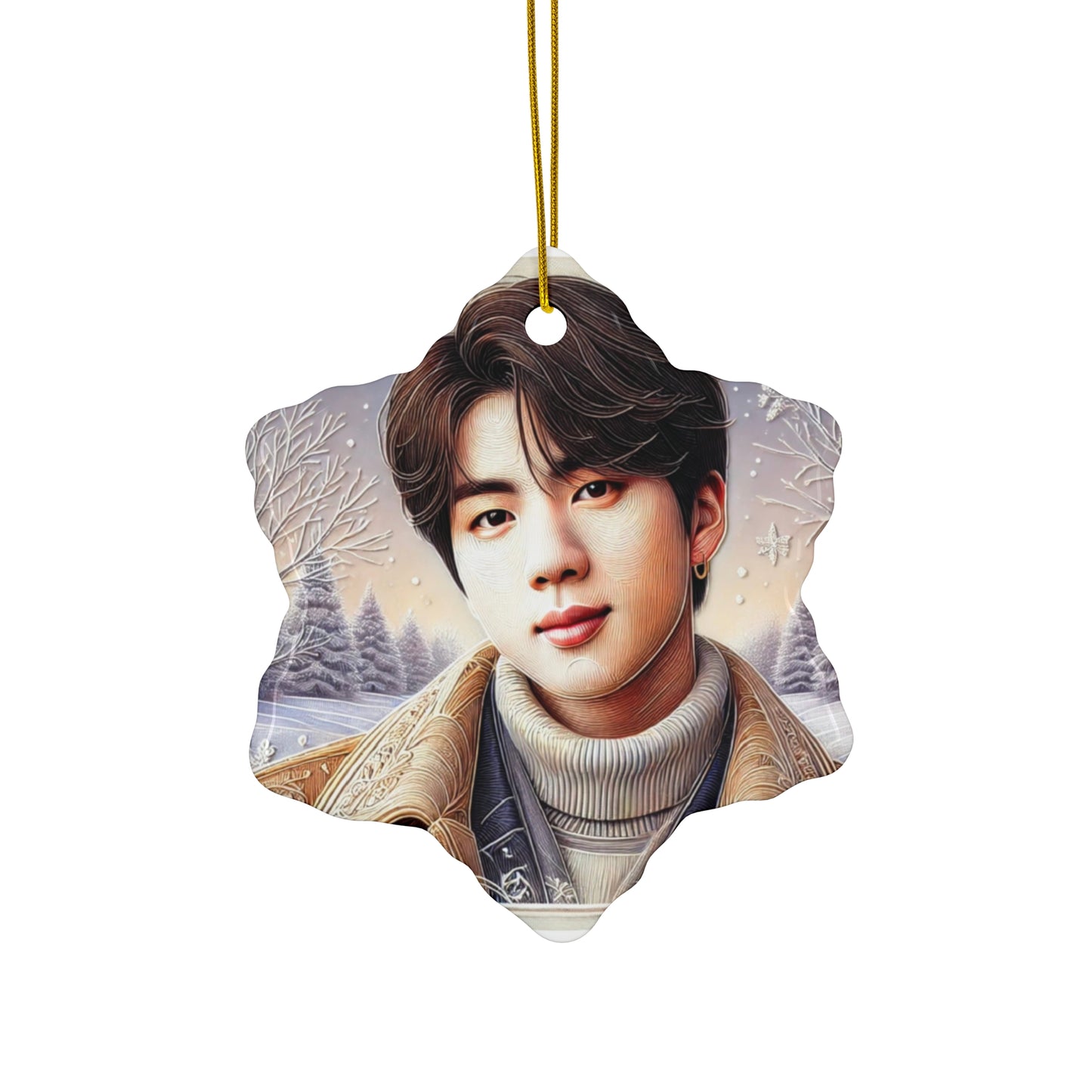 Christmas Jin Ceramic Ornament, 4 Shapes