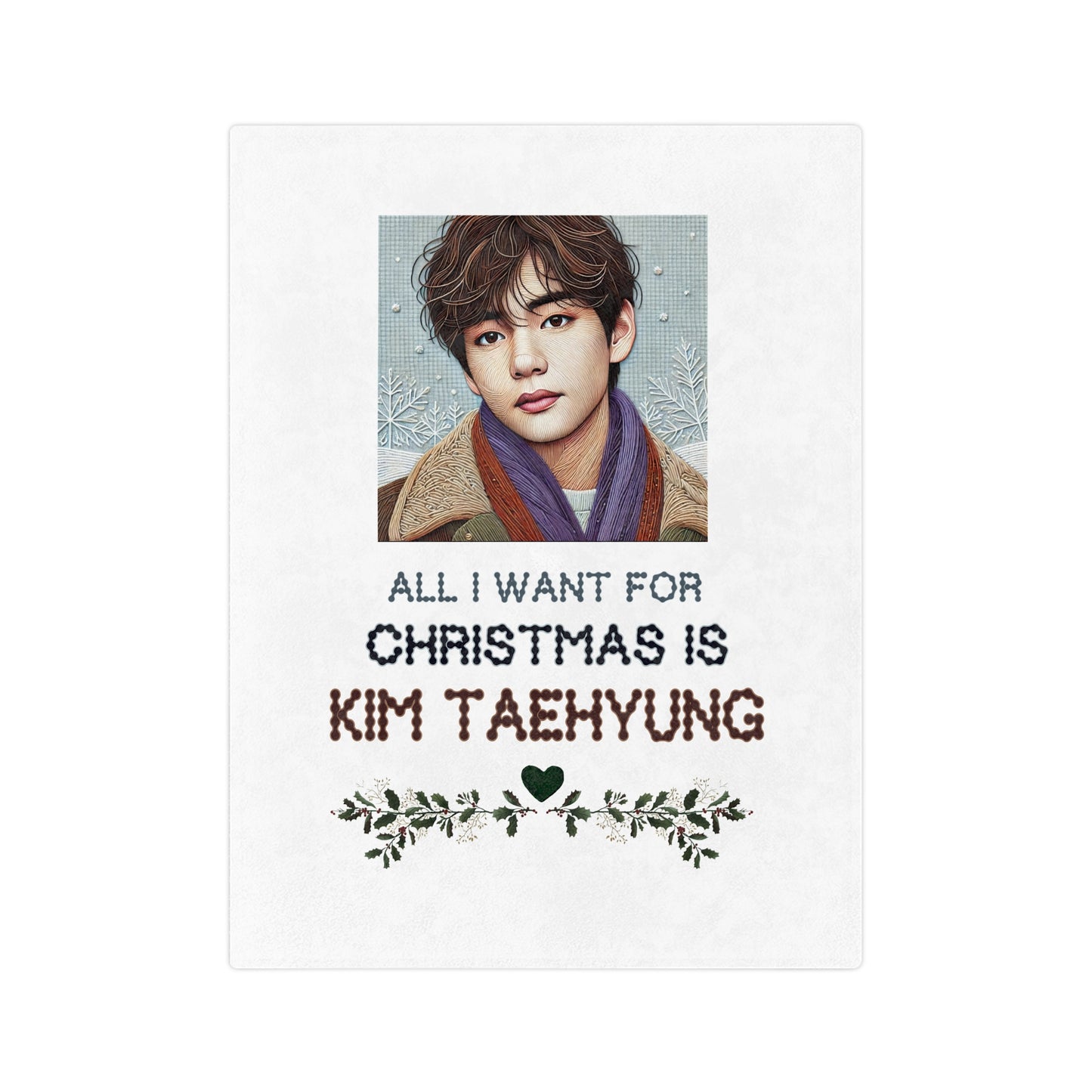 Christmas Taehyung Velveteen Microfiber Blanket