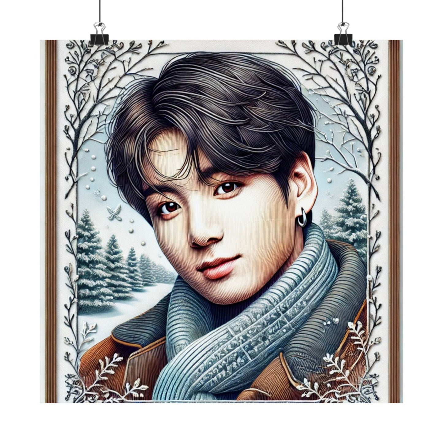 Christmas Jungkook Matte Vertical Posters