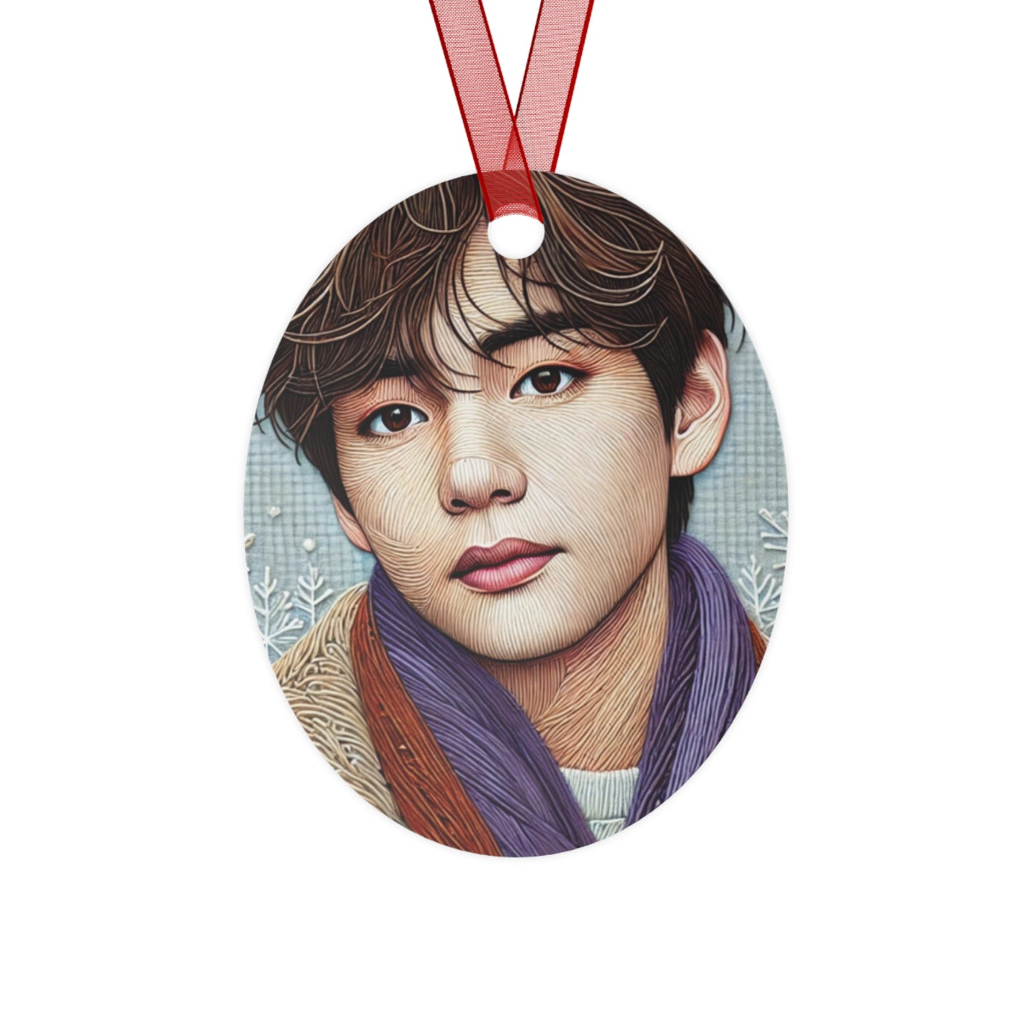 Christmas Taehyung Metal Ornaments