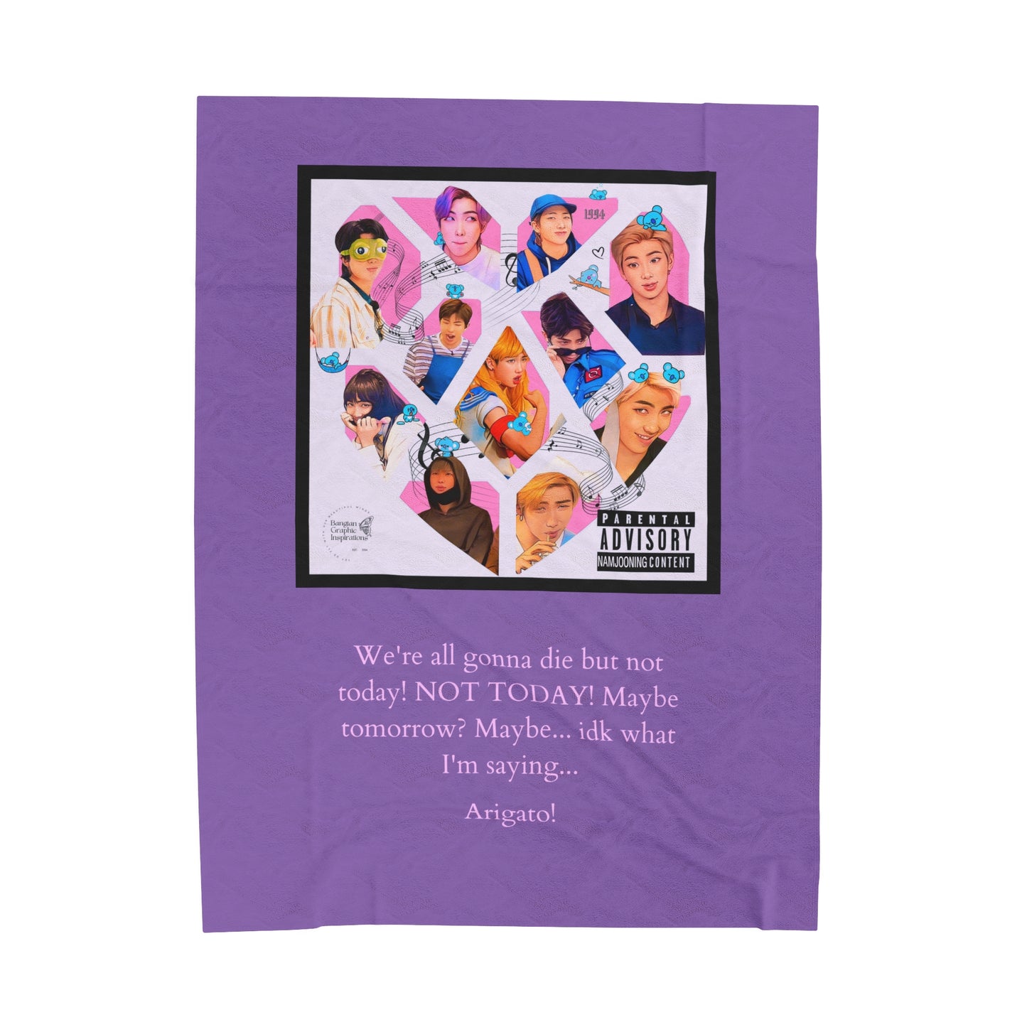 Namjooning Graphic Velveteen Plush Blanket