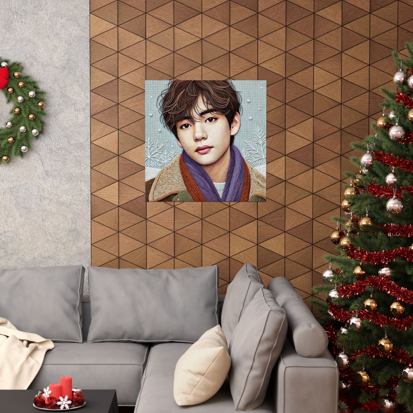 Christmas Taehyung Matte Vertical Posters