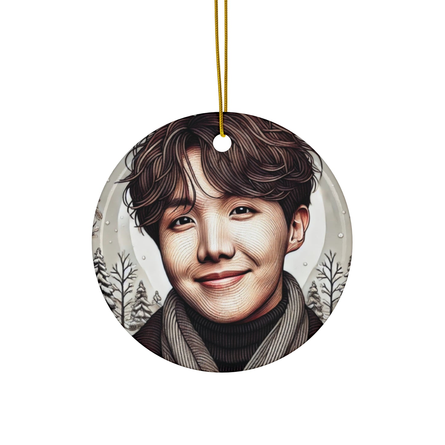 Christmas Jhope Ceramic Ornament, 4 Shapes