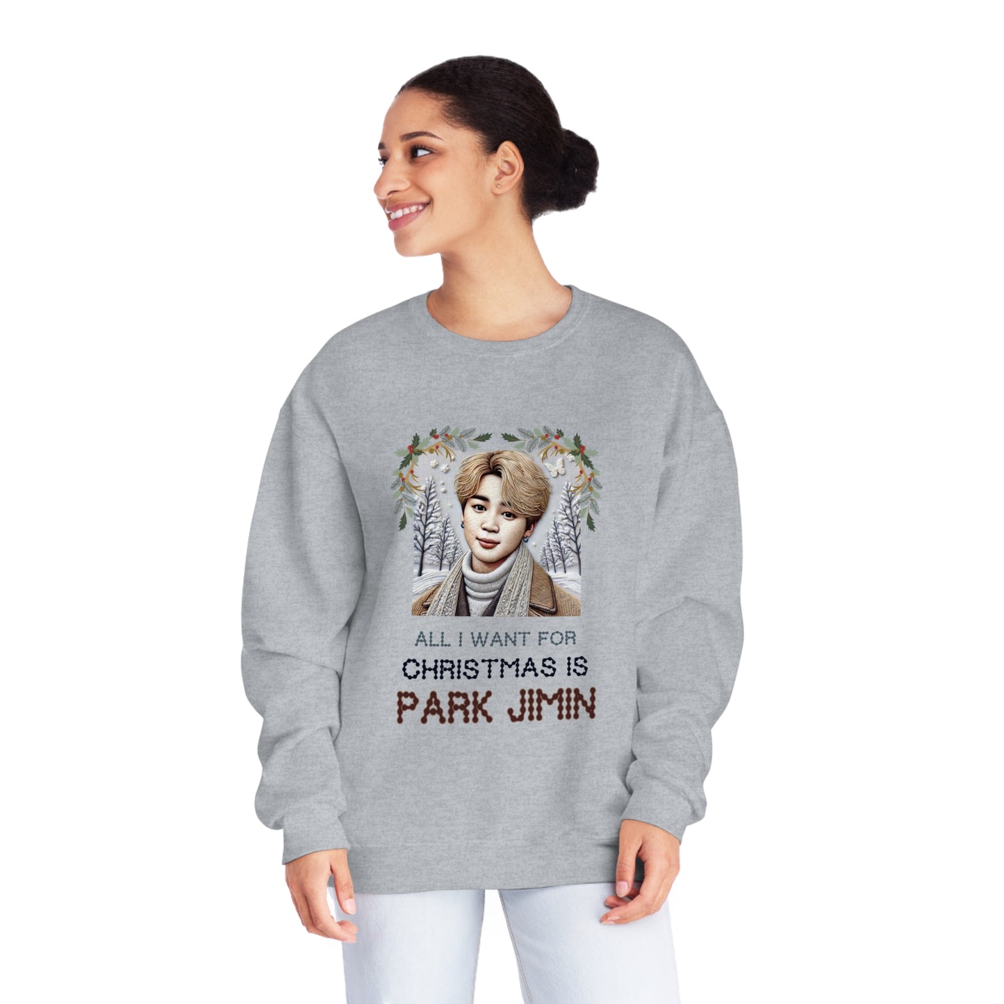 Christmas Jimin Unisex NuBlend® Crewneck Sweatshirt