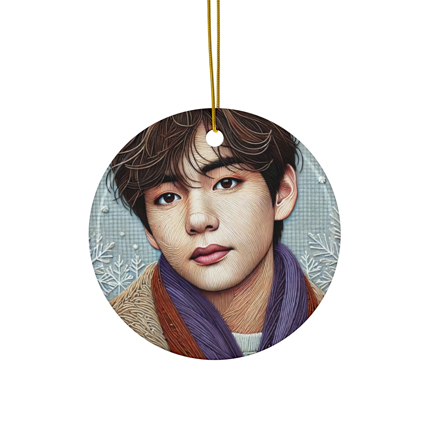 Christmas Taehyung Ceramic Ornament, 4 Shapes