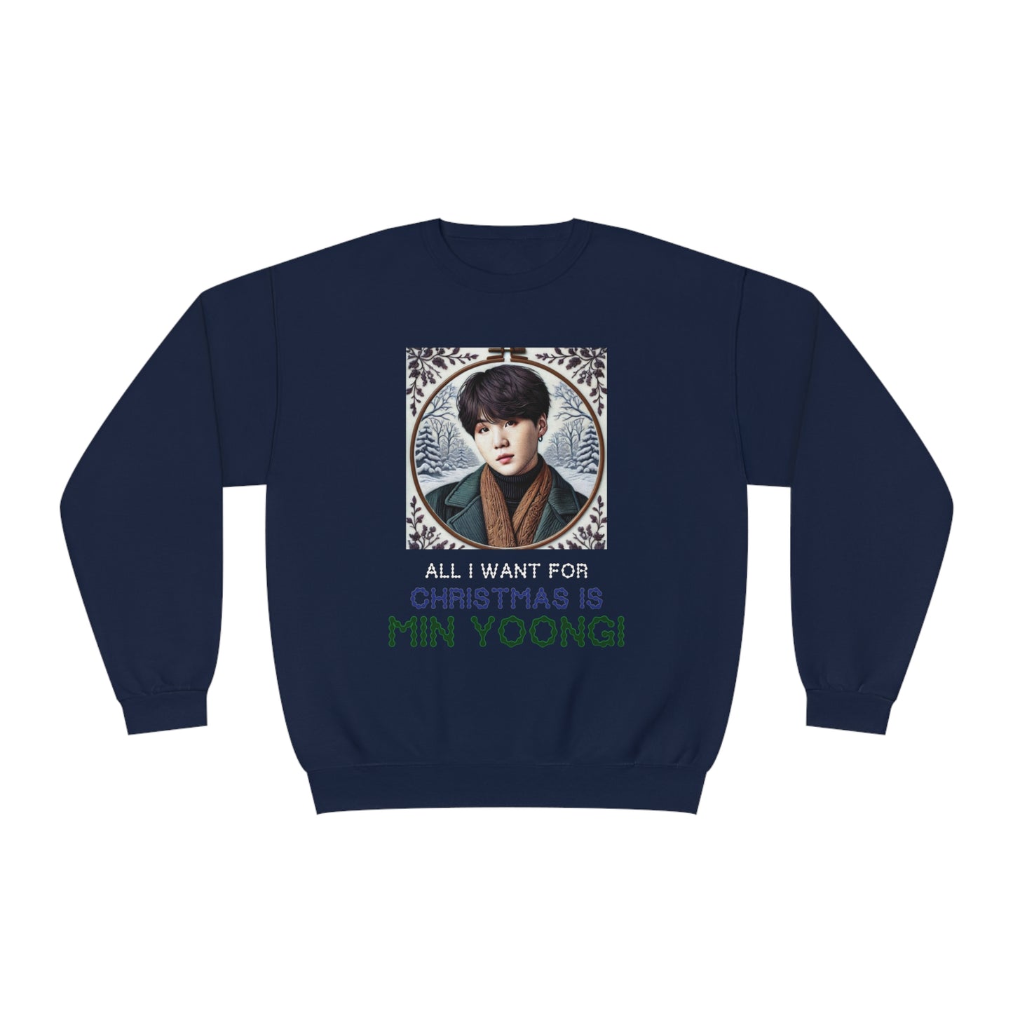 Christmas Yoongi Unisex NuBlend® Crewneck Sweatshirt