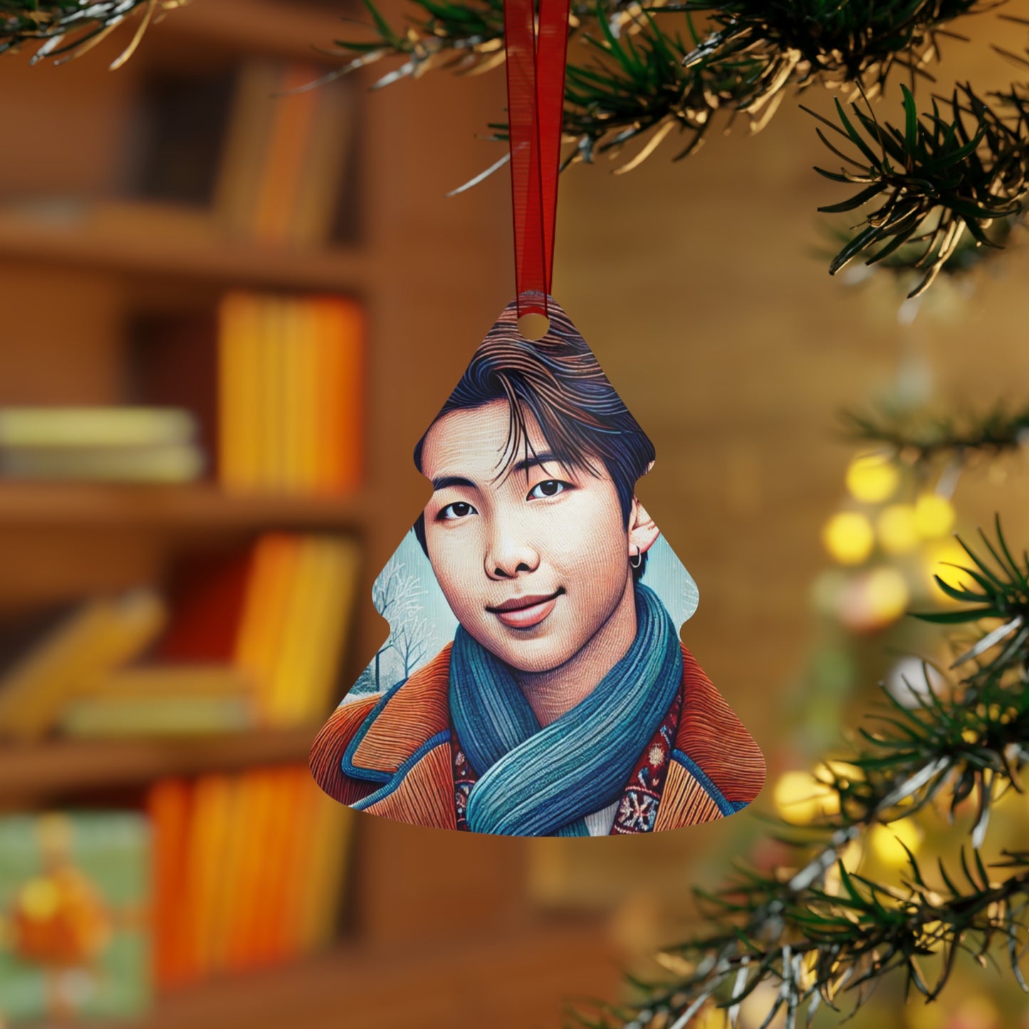 Christmas Namjoon Metal Ornaments