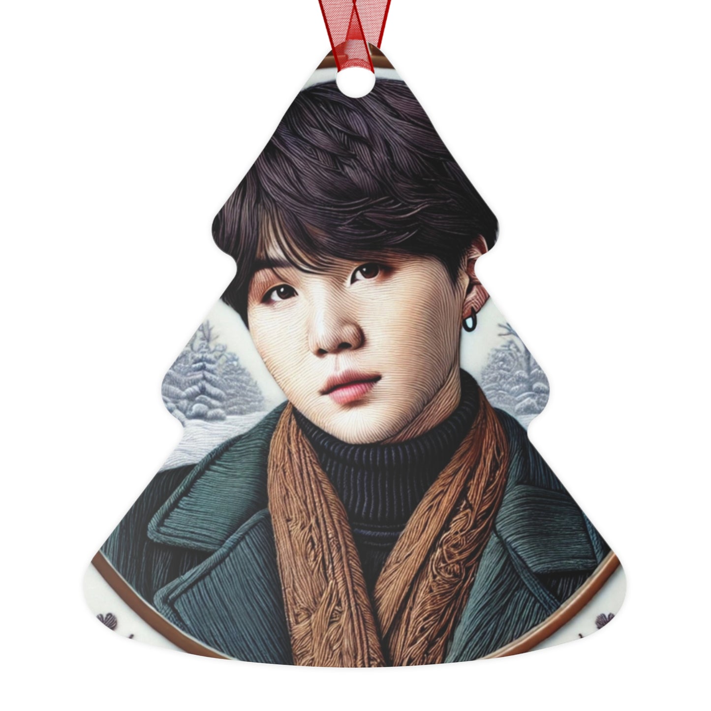 Christmas Yoongi Metal Ornaments